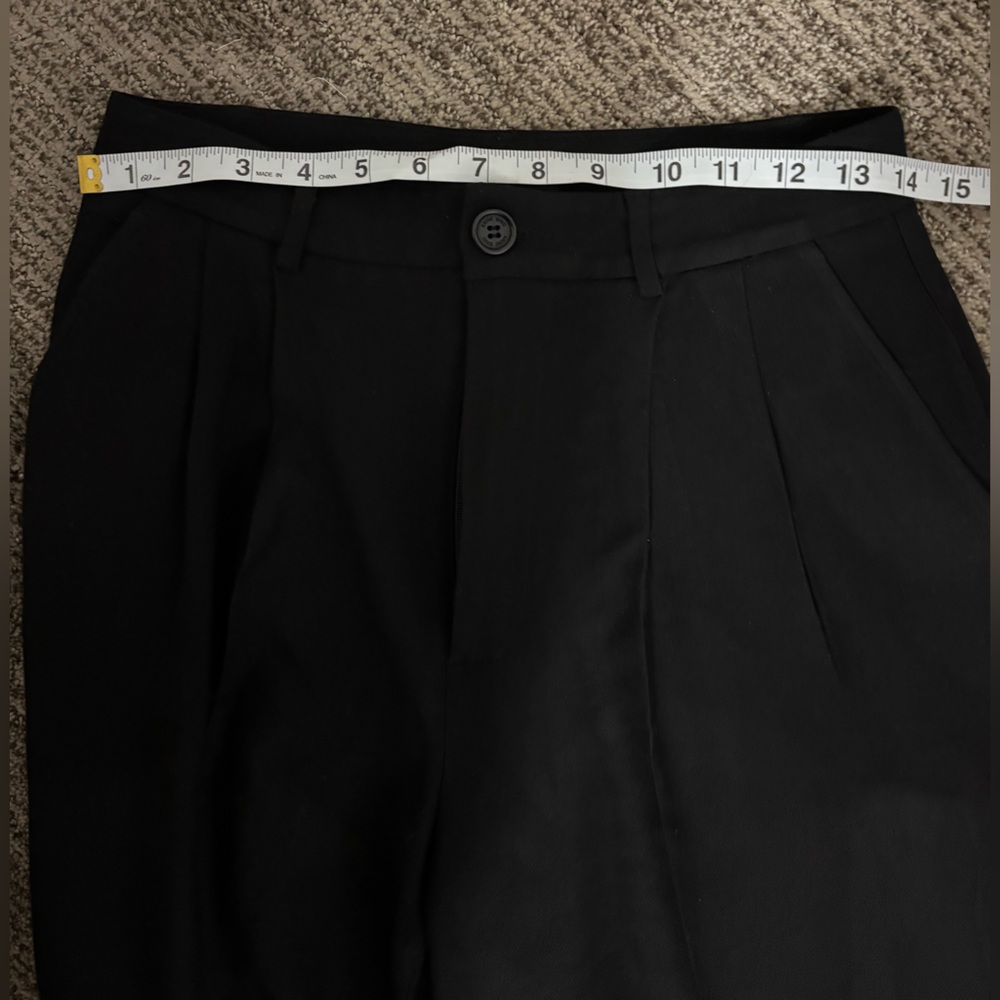Women’s Anine Bing Elegant Black Pleated Wool Dress Pants - Picture 6 of 10